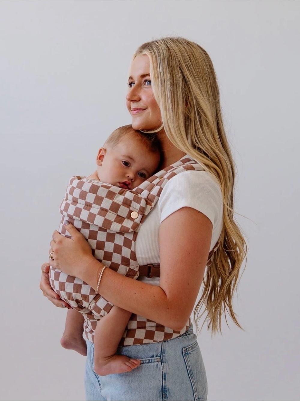 Mabe checkered carrier, mocha